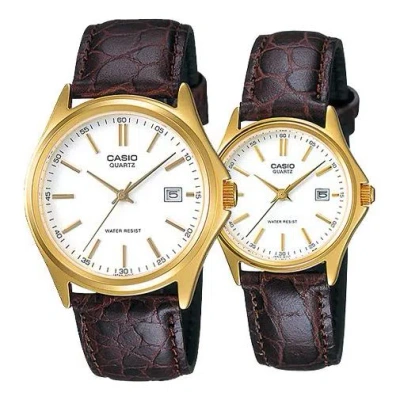 Casio Enticer&vintage Series Vintage Gold/black Couple White Analog