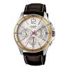Casio Enticer Series Retro Leather Strap Water Proof Men's Waterproof Mens Brown Analog