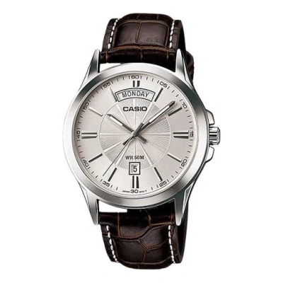 Casio Enticer Simplistic Leatherband Quartz Men's Mens Brown Analog