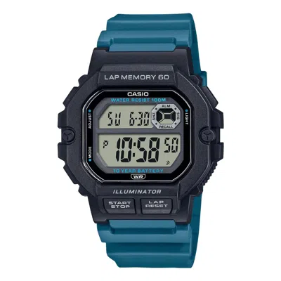 Casio Fashion Stylish Quartz Watch Numeric Resin Strap Blue Black Unisex Mens