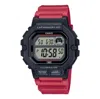 Casio Fashion Stylish Quartz Watch Numeric Resin Strap Red/black