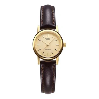 Casio Female Dress Japan / South Korea Fashion Gold Analog In Brown