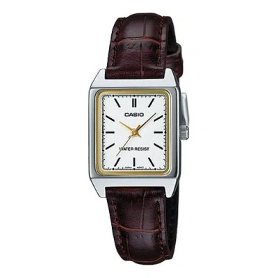 Casio Female Dress Japan / South Korea Fashion Quartz Brown Analog In Black
