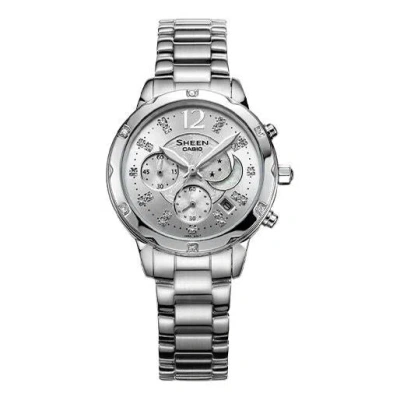 Casio Female Sheen Japan / South Korea Fashion Silver Analog In Metallic