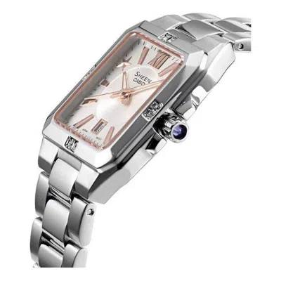 Casio Female Sheen Japan / South Korea Fashion Waterproof Silver Analog