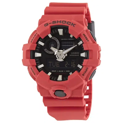Casio G-shock Alarm World Time Quartz Analog-digital Men's Watch Ga7004adr In Red   / Black / Digital
