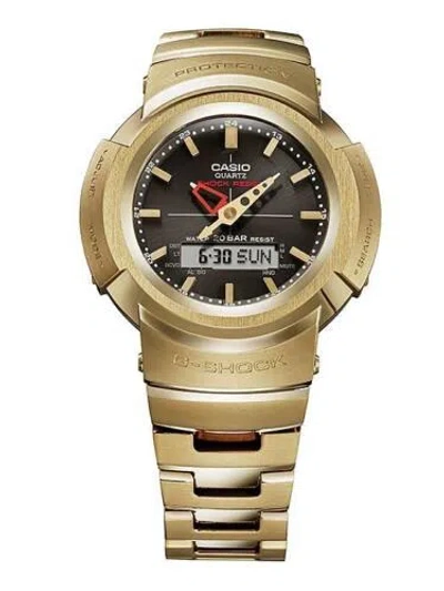 Pre-owned Casio G-shock Analog Digital Black Dial Men's Stainless Watch Awm-500gd-9adr