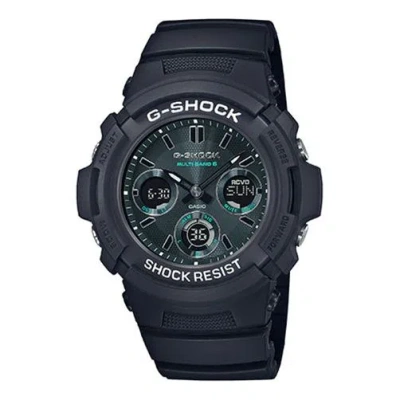 Casio G-shock Analog-digital 'black Green' In Blue
