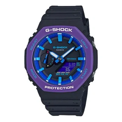 Casio G-shock Analog-digital 'black Purple' In Blue