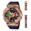 Casio G-shock Analog-digital 'black Rose' In Gold
