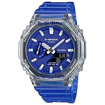 Pre-owned Casio G-shock Analog-digital Blue Dial Men Ga-2100hc-2adr (g1116)