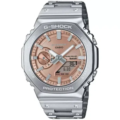 Pre-owned Casio G-shock Analog-digital Full Metal Salmon Dial Men's Watch Gmb2100ad-5a