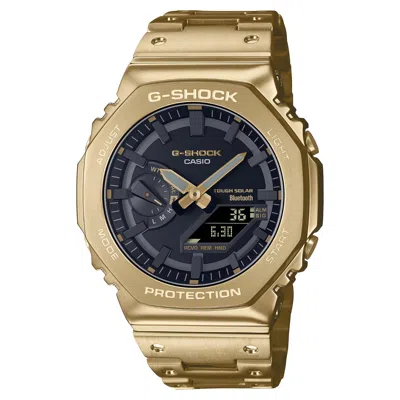 Pre-owned Casio G-shock Analog-digital Metal Gold Ion Plated Men's Watch Gmb2100gd-9a
