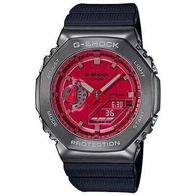 Pre-owned Casio G-shock Analog-digital Red Dial Men Gm-2100b-4adr (g1161)
