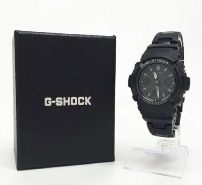 Pre-owned Casio G-shock Awg-m100sbc-1ajf Radio Wave Solar Men's Watch In Box