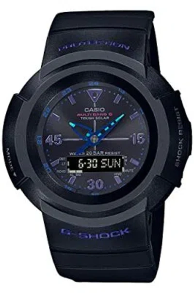 Pre-owned Casio G-shock Awg-m520vb-1ajf Virtual Blue Limited Solar Atomic Radio Men Watch