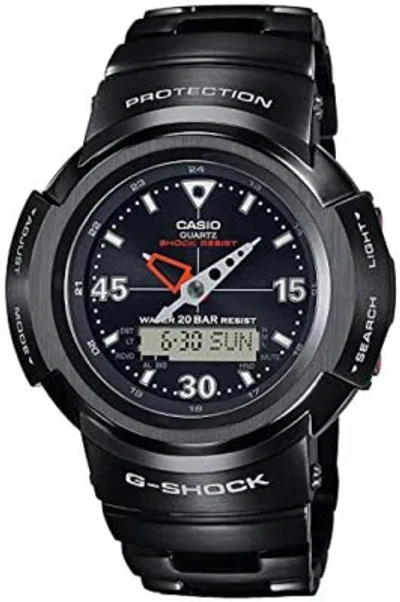 Pre-owned Casio G-shock Awm-500-1ajf Solar Radio Men's Watch Stainless Steel Black