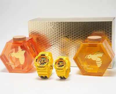 Pre-owned Casio G-shock Baby-g Honey Bee Set Slv-22b-9pfh/ Slv-22a-9apfh Limited Packaging
