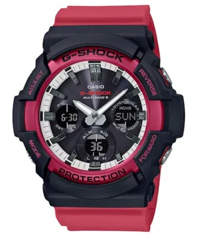 Pre-owned Casio G-shock Black Red Elegantly Casual Design Men's Watch Gas-100rb-1a