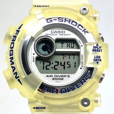 Pre-owned Casio G-shock Blue Stainless Steel () In Multi