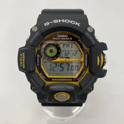 Pre-owned Casio G-shock Blue Yellow Wristwatch () In Multi
