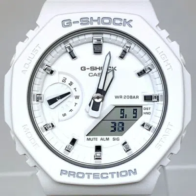 Pre-owned Casio G-shock Carbon Wristwatch () In White
