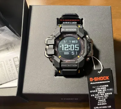 Pre-owned Casio G-shock  Rangeman Gpr-h1000-1jr Master Of Bluetooth Gps Solar Black