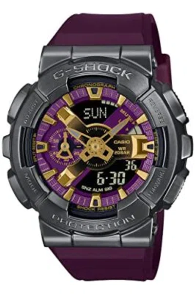 Pre-owned Casio G-shock Classy Off-road Series Gm-110cl-6ajf Men's Purple Matte Skeleton