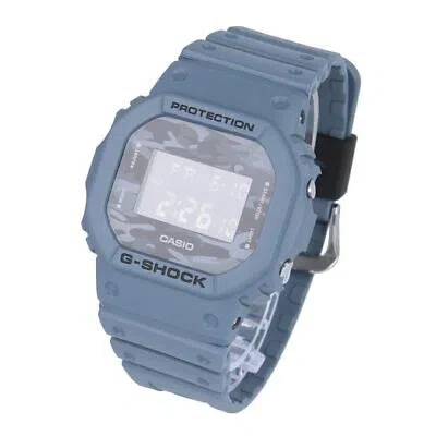Pre-owned Casio G-shock Dial Camo Utility Series Wristwatch Ice Gray Dw-5600ca-2 In Blue/camouflage
