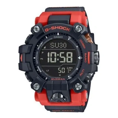 Casio G-shock Digital 'brick Black ' In Orange