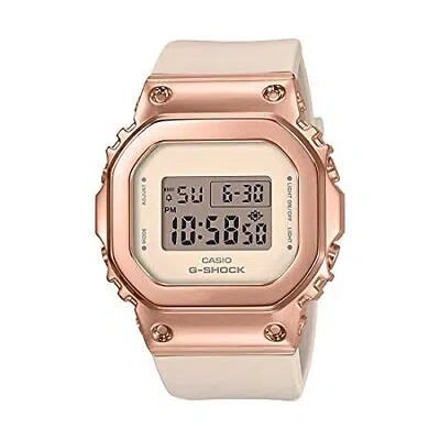 Pre-owned Casio G-shock Digital Pink Gold Dial Women Gm-s5600pg-4dr (g1071)