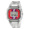 Casio G-shock Digital 'white Orange' In Silver