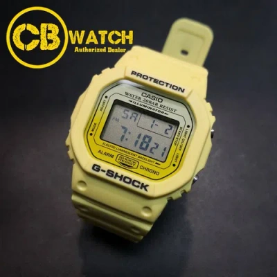 Pre-owned Casio G-shock Dw-5600lc-9 Flash Alert Matte Yellow Digital 200m Watch Rare