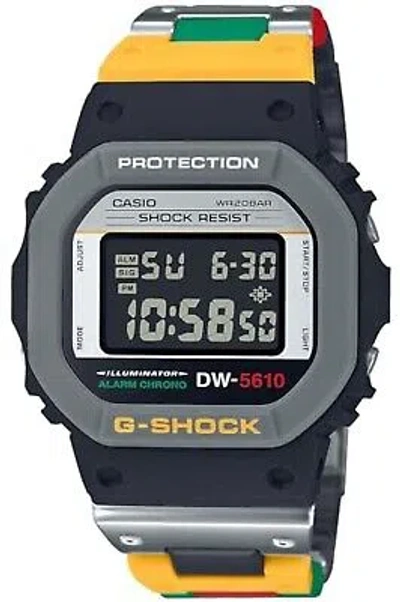 Pre-owned Casio G-shock Dw-5610mt-1jf Mixtape Multicolor Men Watch Japan Fast Ship