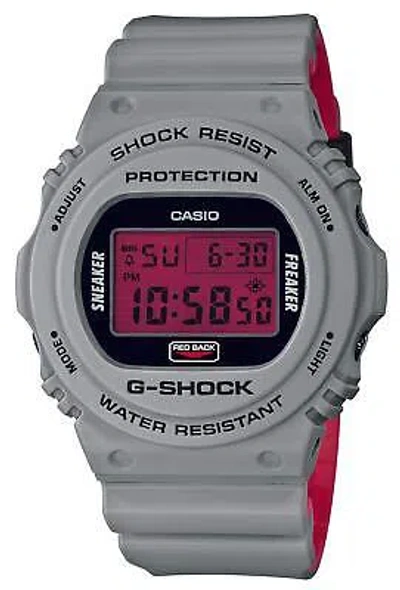 Pre-owned Casio G-shock Dw-5700sf-1jr Sneaker Freaker Stance Collaboration Watch Gray