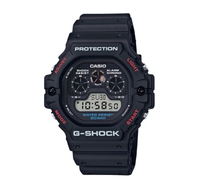 Pre-owned Casio G-shock Dw-5900-1 Black Resin Band Men Sport Watch