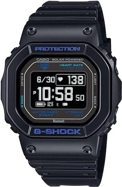 Pre-owned Casio G-shock Dw-h5600-1a2jr G-squad 44.5mm Bluetooth Gps Solar Digital Watch