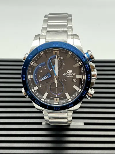 Pre-owned Casio G-shock Edifice Bluetooth Multifunctional Toughsolar Watch Eqb800db-1a