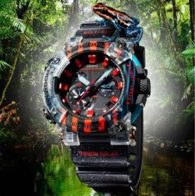 Pre-owned Casio G-shock Frogman 30th Anniversary Poison Dart Frog Gwf-a1000apf-1a Limited Watch