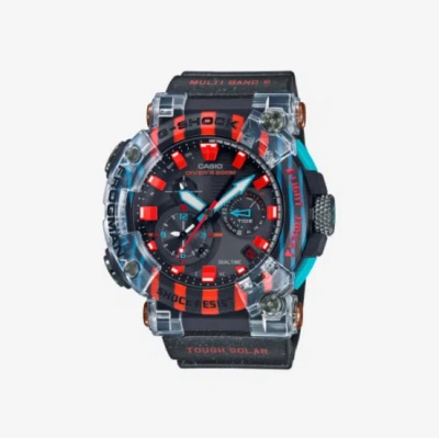 Pre-owned Casio G-shock Frogman Black Blue Red Men's Watch Gwf-a1000apf-1a / Free Ship