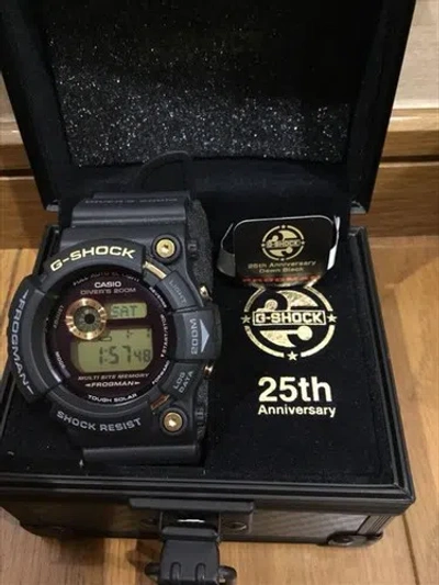 Pre-owned Casio G-shock Frogman Gw-225a-1jf 2008 Wrist Watch 25th Anniversary Dawn Black