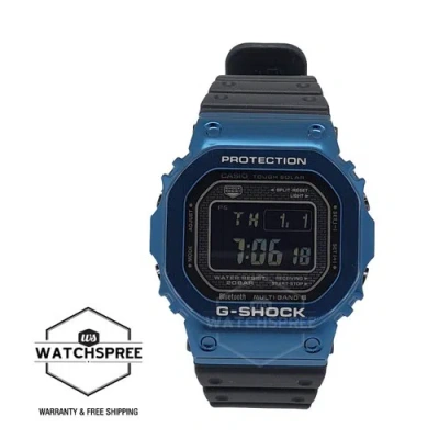 Pre-owned Casio G-shock Full Metal Bluetooth® Multi-band 6 Black Resin Watch Gmwb5000g-2d