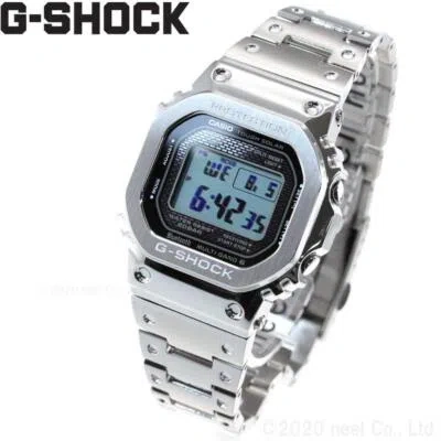 Pre-owned Casio G-shock Full Metal Silver Radio Solar  Gmw-b5000d-1jf