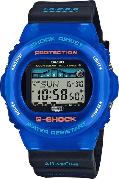 Pre-owned Casio G-shock G-lide Gwx-5700k-2jr Solar Radio Men's Watch