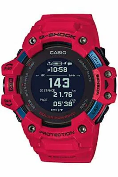 Pre-owned Casio G-shock G-squad Gbd-h1000-4jr Men's Watch Red From Japan