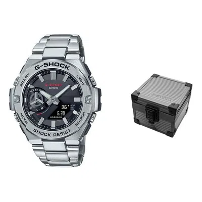 Casio G-shock G-steel 'black Silver' In Metallic