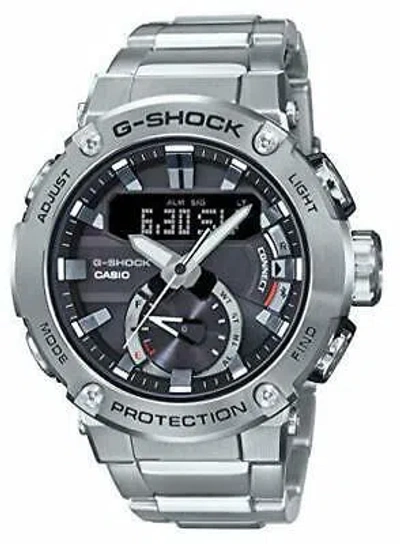 Pre-owned Casio G-shock G-steel Gst-b200d-1ajf Carbon Core Guard Solar Men's Watch