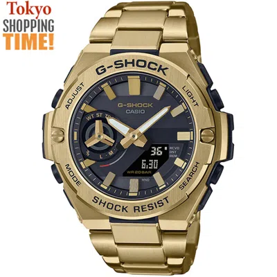 Pre-owned Casio G-shock G-steel Gst-b500gd-9ajf Solar Bluetooth Carbon Core Gold Men Watch