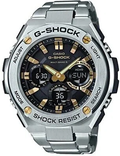 Pre-owned Casio G-shock G-steel Gst-w110d-1a9jf Radio Solar Men's Silver Color From Japan