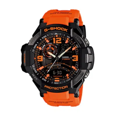 Pre-owned Casio G-shock Ga-1000-4adr Orange Resin Gravity Master Men's Watch